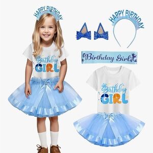 Birthday Girl Blue Tutu Set 058